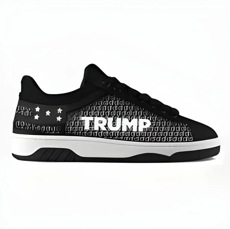 Sneakers DJT Trump, alas kaki edisi terbatas, sneakers patriotik, sneakers emas, sneakers kolektor
